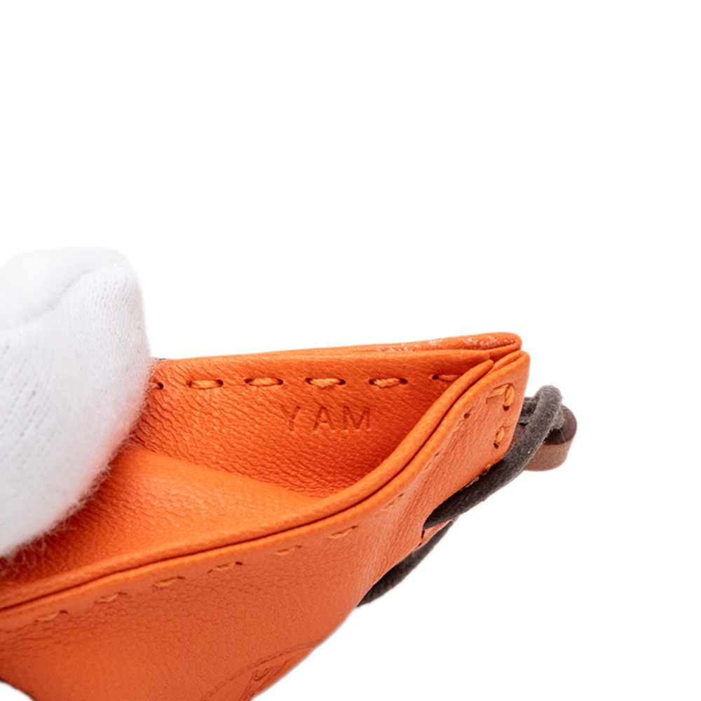 Pre-Loved Hermes Milo Lambskin and Swift Shopping Bag Charm - Picture 4 of 5